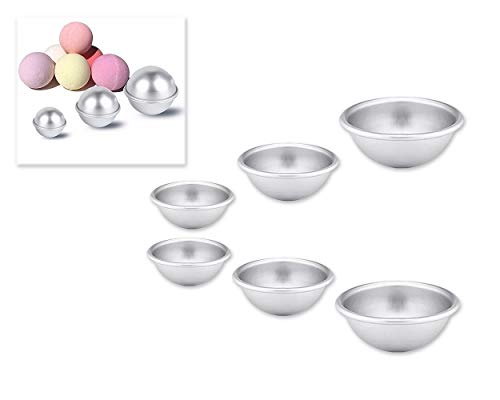 DSstyles Aluminium Backform 3 Stück Badebombe Form Kugel Pan Sphere Kuchenform zum Backen von ds. distinctive style