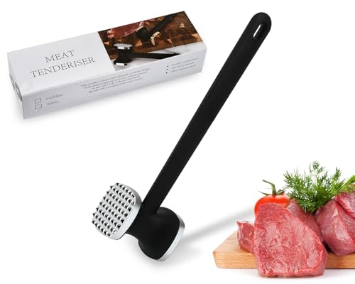 ds. distinctive style Fleischhammer Dual-seitiger Küchenhammer Huhn-Behandler-Flachklopfer mit bequemem Griff 9,6 Zoll Fleischzartmacher von ds. distinctive style