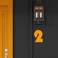 Hausnummer 2 Bauhaus-Serie Türnummer 3 Größen, Freischwebend Art Deco Haus Nummer Aus Acrylglas Inkl. Befestigungsmaterial Montageanleitung von dsddesignworks