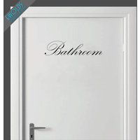 Kalligraphie Badezimmer Aufkleber | Elegante Vinyl Sticker, 16 Farben von dsddesignworks