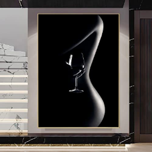 dsdsgog Modernes Schwarz-Weiß-Mädchen, sexy Körper, weibliche Leinwandmalerei, Poster und Drucke, Wandkunst, Bild, Inneneinrichtung, Heimwanddekoration, 80 x 110 cm, rahmenlos dsdsgog Modernes Schwarz-Weiß-Mädchen, sexy Körper, weibliche Leinwandmalerei, Poster und Drucke, Wandkunst, Bild, Inneneinrichtung, Heimwanddekoration, 80 x 110 cm, rahmenlos von dsdsgog