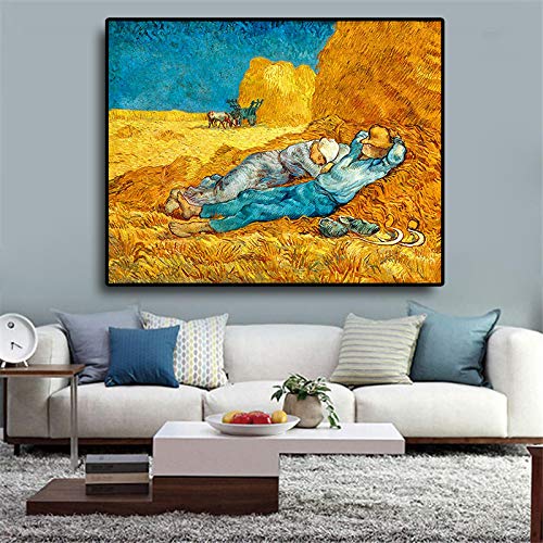 dsdsgog Vincent Van Gogh „Rest From Work“-Gemälde auf Leinwand, Poster und Drucke, skandinavisches Leinwandkunst-Wandbild für Wohnzimmerdekoration, 35 x 50 cm, rahmenlos von dsdsgog