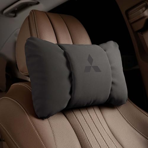 Auto Kopfstütze, für Mitsubishi Outlander ASX Eclipse Cross Pajero Auto Nackenkissen mit Memory Foam verstellbarem Riemen Abnehmbarer Abdeckung Weichheit Atmungsaktiv Komfortabel für Autositz Zubehör von dsetryj