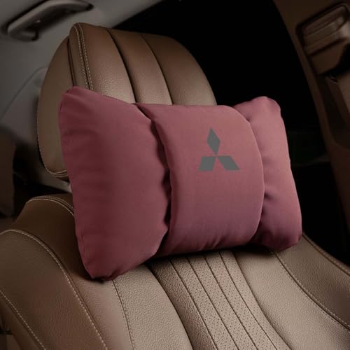 Auto Kopfstütze, für Mitsubishi Outlander ASX Eclipse Cross Pajero Auto Nackenkissen mit Memory Foam verstellbarem Riemen Abnehmbarer Abdeckung Weichheit Atmungsaktiv Komfortabel für Autositz Zubehör von dsetryj