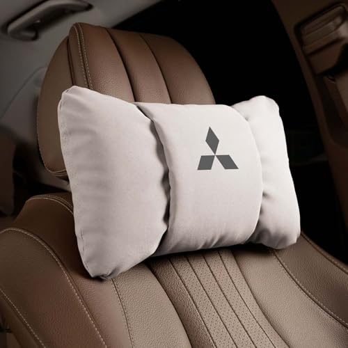 Auto Kopfstütze, für Mitsubishi Outlander ASX Eclipse Cross Pajero Auto Nackenkissen mit Memory Foam verstellbarem Riemen Abnehmbarer Abdeckung Weichheit Atmungsaktiv Komfortabel für Autositz Zubehör von dsetryj