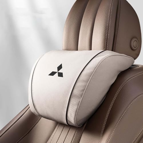 Auto Kopfstütze, für Mitsubishi Outlander ASX Eclipse Cross Pajero Auto Nackenkissen mit Memory Foam verstellbarem Riemen Abnehmbarer Abdeckung Weichheit Atmungsaktiv Komfortabel für Autositz Zubehör von dsetryj