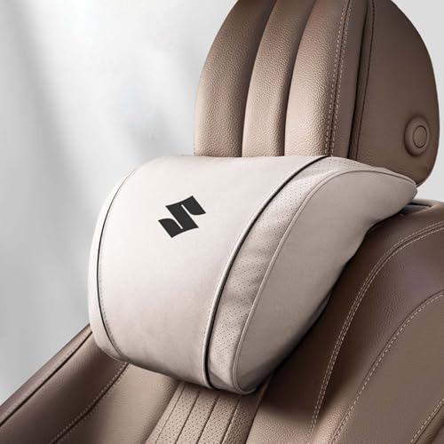 Auto Kopfstütze, für Suzuki Swift Alto Celerio SX4 S-Cross Vitara Auto Nackenkissen mit Memory Foam verstellbarem Riemen Abnehmbarer Abdeckung Weichheit Atmungsaktiv Komfortabel für Autositz Zubehör von dsetryj