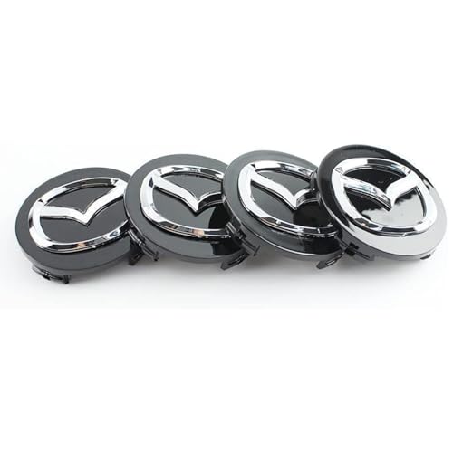 dsetryj 4 StüCk Nabendeckel, FüR Mazda CX3 52mm Nabenkappen Radnabenkappen Felgendeckel Felgenkappen Radnabenabdeckung Radnabendeckel,A von dsetryj