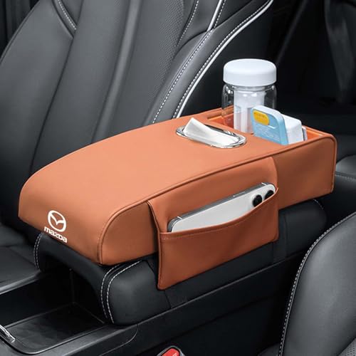 dsetryj Auto Mittelkonsole Armlehnenabdeckung, für Mazda3 Axela CX-4 CX-5 Armlehnenmatte Mittelarmlehne Abdeckung Schutz Armlehnen Polster Armlehnenschoner Zubehör,C von dsetryj