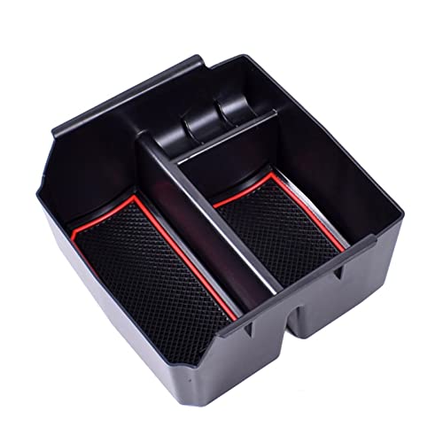 dsfik Für Jeep Für Wrangler JK JKU 2011-2017 Aufbewahrungsbox Auto Mittelarmlehne ABS Aufbewahrungsbox Organizer Zubehör (Farbe : Rot) von dsfik