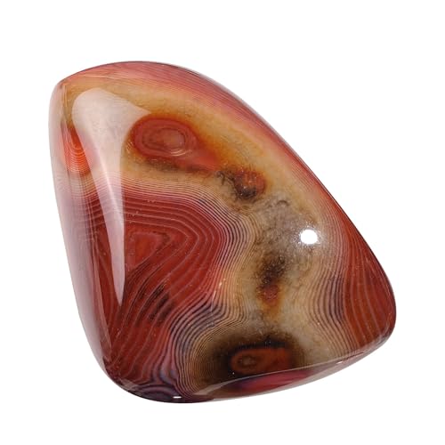 dssmboom Unregelmäßige Bänderung Achat Kristall Palme Sorgen Steine zum Entspannen von Angst und Stress, Polierte Taschenstein für Meditation und Chakra Balancing von dssmboom