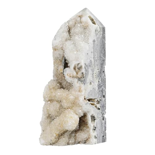 dssmboom Unregelmäßiger Kristallpunkt Steinstab für Meditation Rock Quarz Kristall Cluster Geode Turm für Home Decor Mineral Probe, 2.17"-3.55" von dssmboom
