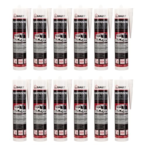 12x dubaust Karosseriekleber Montageklebstoff Dichtstoff für Auto Wohnmobil Innen + Aussen UV-resistent Haftung auf allen Untergründen Karosseriekleber Caravan Dichtmasse 290ml Kartusche stahlgrau 12x dubaust Karosseriekleber Montageklebstoff Dichtstoff für Auto Wohnmobil Innen + Aussen UV-resistent Haftung auf allen Untergründen Karosseriekleber Caravan Dichtmasse 290ml Kartusche stahlgrau von dubaust