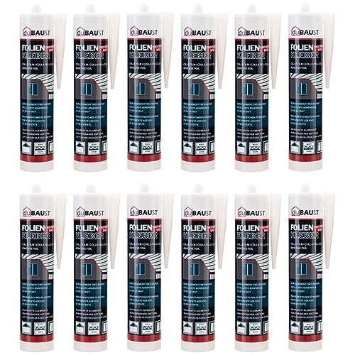 12x dubaust BFK24 Folienkleber Baufolienkleber Dampfsperrenkleber Fensterband Fensteranschlussband Dampfbremsen Dampfsperrfolien Kleber 310ml blau von dubaust