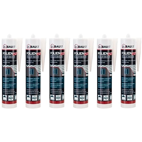 6x dubaust BFK24 Folienkleber Baufolienkleber Dampfsperrenkleber Fensterband Fensteranschlussband Dampfbremsen Dampfsperrfolien Kleber 310ml blau von dubaust