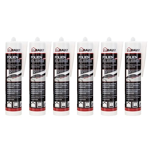 6x dubaust EMP24 EPDM Kleber Folienkleber hochelastisch EPDM Folie Teichfolie Baufolie Dichtfolie 290ml schwarz von dubaust