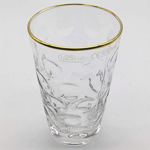 Dubbeglas mit Goldrand (0,25 L klar) von dubbeglas.shop