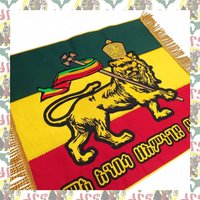 Drs/Löwe Von Judah Bestickte Wanddekoration Mit Fransen Gobelin Haile Selassie I Reggae Jah Rasatafari Äthiopien von dubrockers