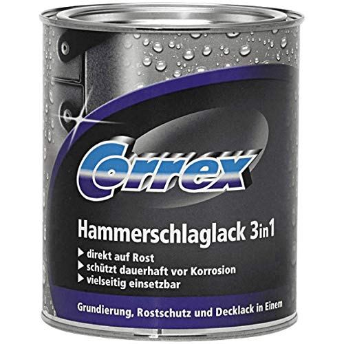 Correx 135060675500080 Correx Hammerschlaglack 3in1, 750 ml, Silber von düfa