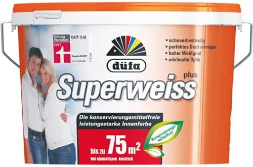 düfa k414 Superweiß Plus 2,5 Liter, Enthält keine Konservierungsmittel,Frei von Lösemittel, Weichmacher und foggingaktiven Substanzen von düfa