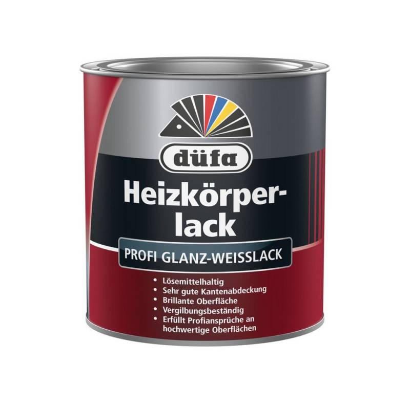 düfa Heizkörperlack Weißlack 750 ml Oberflächenlack glänzend, Stoß- und schlagfest von düfa