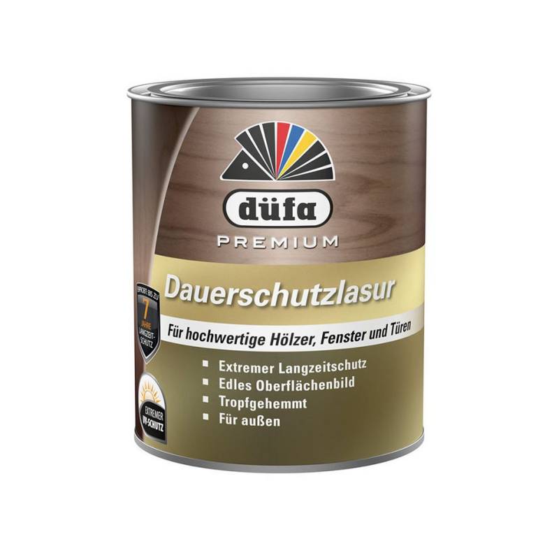 düfa Holzschutzlasur Premium Dauerschutzlasur 750 ml Lasur Holz Schutzlasur, langzeit und extremer UV-Schutz von düfa