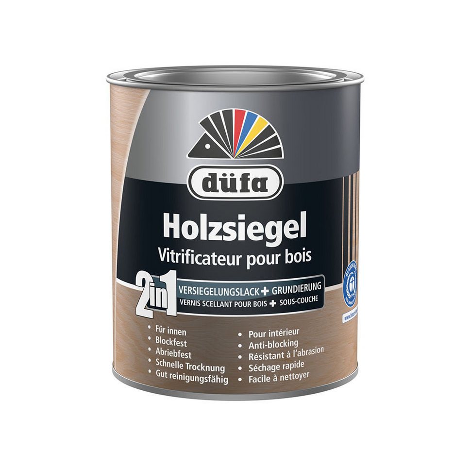 düfa Klarlack 2in1 Holzsiegel glänzend oder matt 750 ml Schutzlack + Grundierung, Tritt-, stoß- und schlagfest düfa Klarlack 2in1 Holzsiegel glänzend oder matt 750 ml Schutzlack + Grundierung, Tritt-, stoß- und schlagfest von düfa