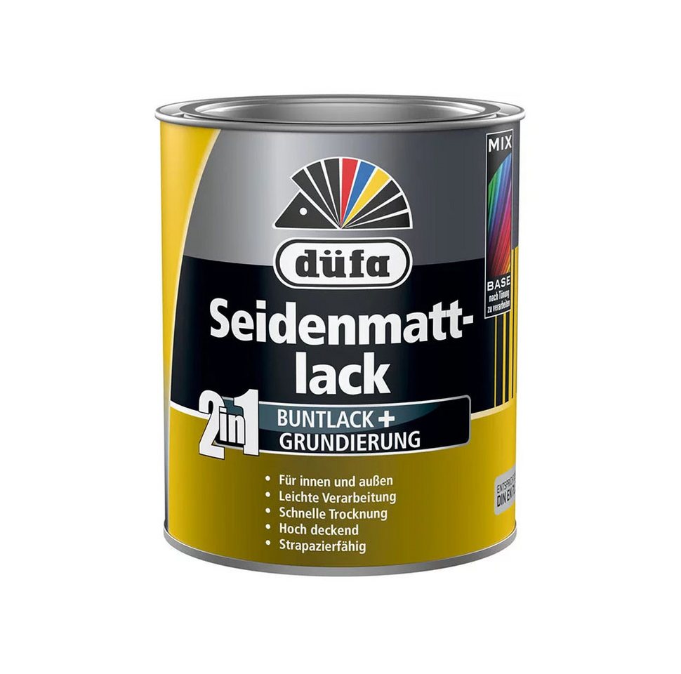 düfa Lack 2in1 Seidenmattlack 750 ml matter Lack+Grundierung Buntlack Acryllack, leichte Verarbeitung + schnelle Trocknung düfa Lack 2in1 Seidenmattlack 750 ml matter Lack+Grundierung Buntlack Acryllack, leichte Verarbeitung + schnelle Trocknung von düfa