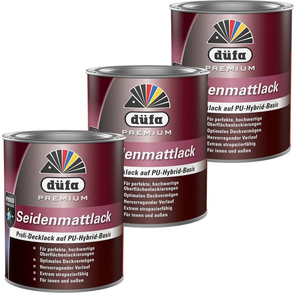 düfa Lack PREMIUM Seidenmattlack 750 ml matter Buntlack, Profi-Decklack mit Hybridtechnologie düfa Lack PREMIUM Seidenmattlack 750 ml matter Buntlack, Profi-Decklack mit Hybridtechnologie von düfa
