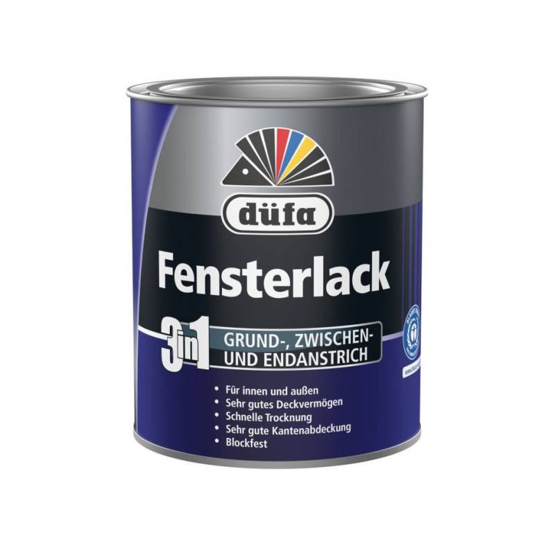 düfa Tür- und Fensterlack 3in1 Fensterlack glänzend 750 ml Weißlack Glanzlack, Hoch strapazierfähig, stoß- und schlagfest von düfa