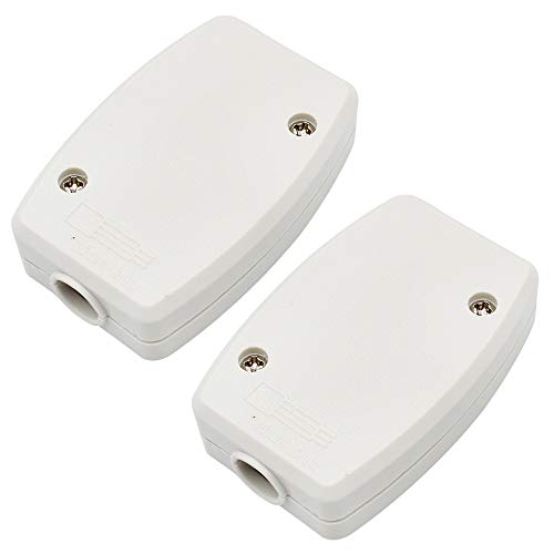 FUJIE 2 Stück Abzweigdose 3-Poliger Elektrische Anschlussdose Weiß Connector Block Junction Box von duisoad