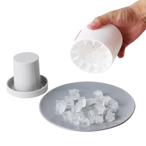 duisoad 2 Stücke EiswüRfelbehäLter Silikon mit Deckel, Eiswürfelform Silikon mit Deckelm Mini Eiswürfelform Bälle für Herstellung von Eiswürfeln, Eisgetränken, BPA-Frei von duisoad