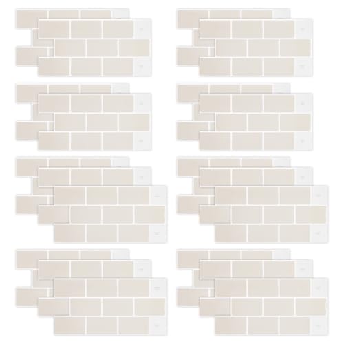 duisoad 20 Stück Klebefliesen, 3D Fliesenaufkleber 30.5 x 15.3 cm Wandfliesen Selbstklebend Küche für Küche, Badezimmer, Wand, Wasserdicht, Selbstklebend von duisoad