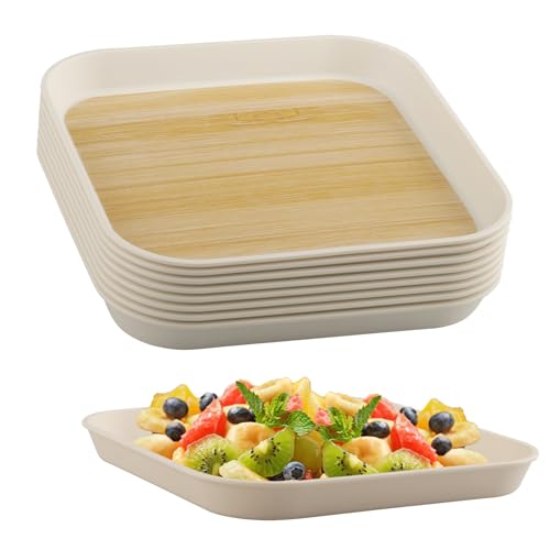 duisoad 8 Stück Serviertablett, Kunststoff Serviertablett 17 x 17 x 1.5 cm Küchentablett Tablett Klein für Partys, Bars, Restaurants, Hochzeiten duisoad 8 Stück Serviertablett, Kunststoff Serviertablett 17 x 17 x 1.5 cm Küchentablett Tablett Klein für Partys, Bars, Restaurants, Hochzeiten von duisoad