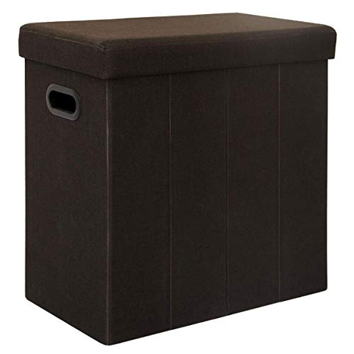 DuneDesign Faltbarer Wäschekorb 70L Wäschetruhe mit Deckel Wäschebox mit Griffen Wäschesammler Leinen-Optik Dunkelbraun DuneDesign Faltbarer Wäschekorb 70L Wäschetruhe mit Deckel Wäschebox mit Griffen Wäschesammler Leinen-Optik Dunkelbraun von DuneDesign