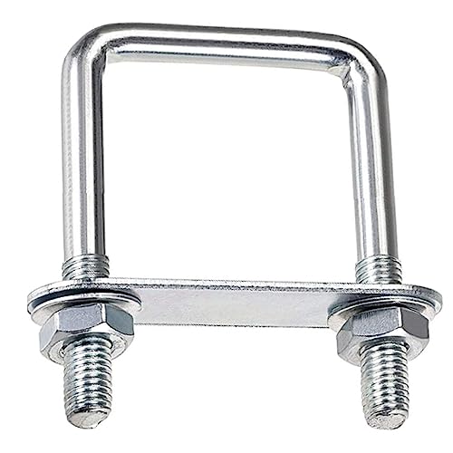 duoyif U-Schrauben M10 85mm x 125mm Bügelschraube Quadratische Edelstahl Mit Mutter Rahmenplatte Unterlegscheibe U Bolzen Für Rohr Befestigung Auto Schiffen Abschleppen 1Stück (M10 85x125mm) von duoyif