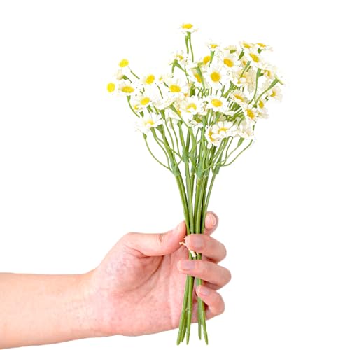 duoyif Künstliche Blumen Schleierkraut 6stück Künstliche Kamille Blumen Gypsophila Blumen Gefälschte Blumen Frühling Kunstblumen Für Hochzeit Brautsträuße Basteln Party Büro Zimmerdeko (Weiß) von duoyif