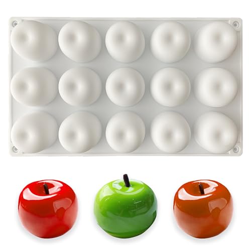 duoyif Silikonform Apfel Mousseform 3D Apfel Silikon Backform 15 Löcher Apfelform Pralinenform Silikonform Pralinen Apfelform Für Mousse Schokolade Muffinkuchen Brownie Gelee Eiswürfel Seife duoyif Silikonform Apfel Mousseform 3D Apfel Silikon Backform 15 Löcher Apfelform Pralinenform Silikonform Pralinen Apfelform Für Mousse Schokolade Muffinkuchen Brownie Gelee Eiswürfel Seife von duoyif