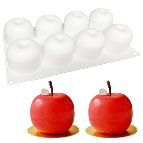 duoyif Silikonform Apfel 8Löcher Backform Apfel 3D, Kuchenform Mousse Apfelform, Silikon Apfelform Für Mousse Schokolade Pudding Kuppelmousse Kuchendeko (57x59mm) duoyif Silikonform Apfel 8Löcher Backform Apfel 3D, Kuchenform Mousse Apfelform, Silikon Apfelform Für Mousse Schokolade Pudding Kuppelmousse Kuchendeko (57x59mm) von duoyif