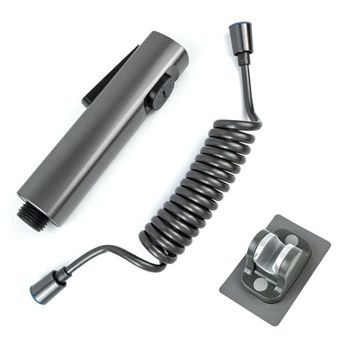 Handbrause für Waschbecken Bidet mit Wasserhahnspender und Schlauch Edelstahl Duschkopf für Bidet Armaturen Wc,Grau von duozoanz