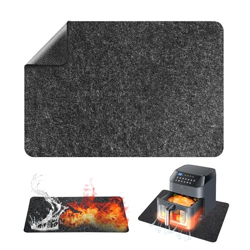 Feuerschutzmatte Hitzebeständige Unterlage,Backmatte für Luft Backofen Anti-Falt-Lagerung aus Filz Material Küchenarbeitsplatte Lsolierung Schutz, 44 * 30CM von duozoanz