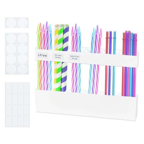 Glasstrohhalme Lang Halter Strohhalme Edelstahl Halterung, Edelstahl Strohhalm Halter Straw StäNder Acryl Strohhalter Aufbewahrung für Trinkhalmefür Wiederverwendbare Trinkhalme von duozoanz