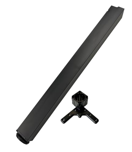 durante Tischbein eckig Schwarz matt Höhe 1100 mm TFD 60 höhenverstellbar Plus 25 mm Metall 60x60 mm inkl. Montagematerial Möbelfüße Tischfüße für Möbel Ansatzische Arbeitsplatten Theken, Tresen von durante