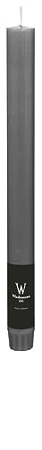 durchgefärbte Stabkerzen Rustik Grau 270 x Ø 22 mm, 12 Stück von durchgefärbte Stabkerzen