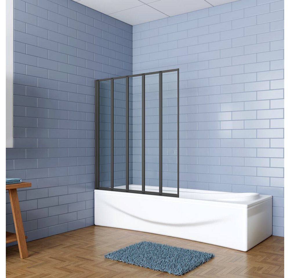 duschspa Badewannenaufsatz 120x140cm Duschwand Glaswand Faltwand auf Badewanne Badewannenaufsatz, Einscheibensicherheitsglas, Sicherheitsglas, (Set), Glas von duschspa