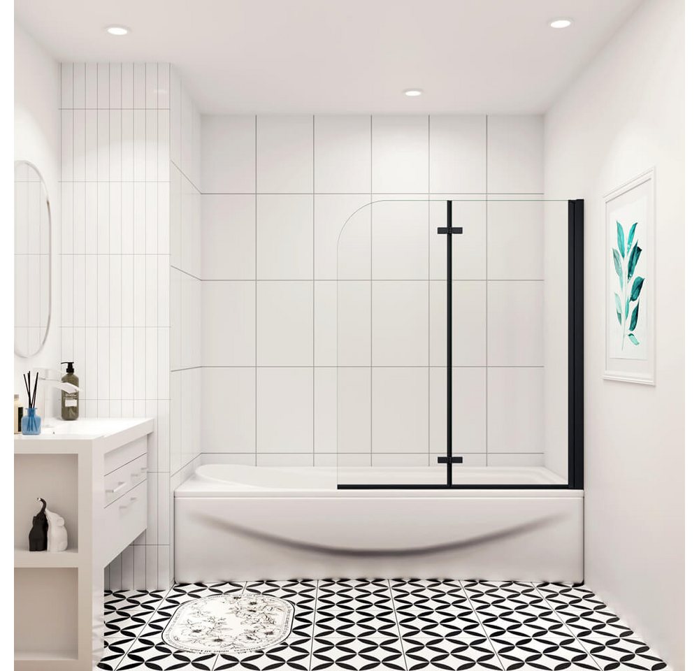 duschspa Badewannenaufsatz 6mm 2-teilig ESG Nano Glas Duschabtrennung Faltwand Trennwand, Einscheibensicherheitsglas, (Set), Glas von duschspa