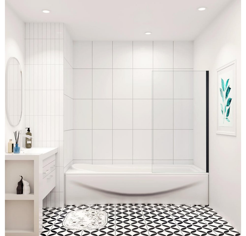 duschspa Badewannenaufsatz 6mm ESG NANO Glas Duschwand Trennwand Badewannenaufsatz, Einscheibensicherheitsglas, Sicherheitsglas, (Set), Glas, Nano Glas von duschspa