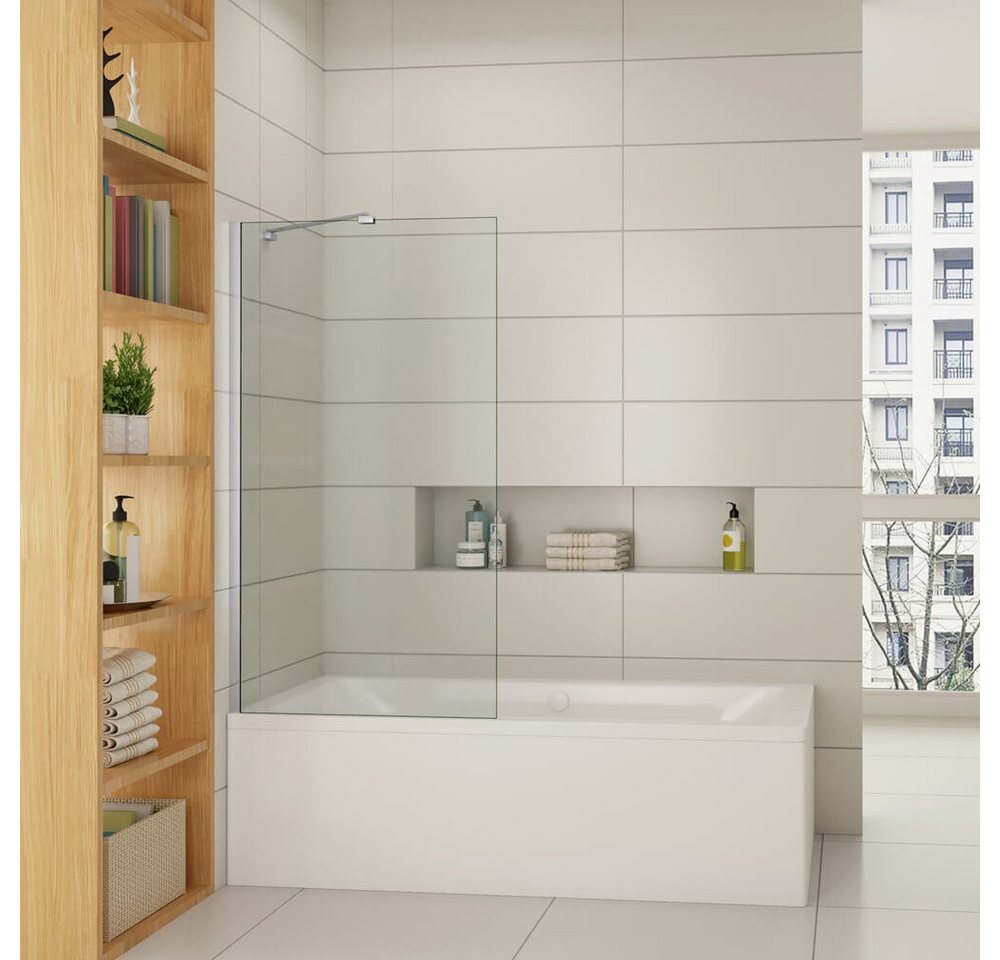 duschspa Badewannenaufsatz 70/75/80cm 140cm ESG Glaswand Duschtrennwand auf Badewanne, Einscheibensicherheitsglas, Sicherheitsglas, (Set), Glas, Nano Glas von duschspa