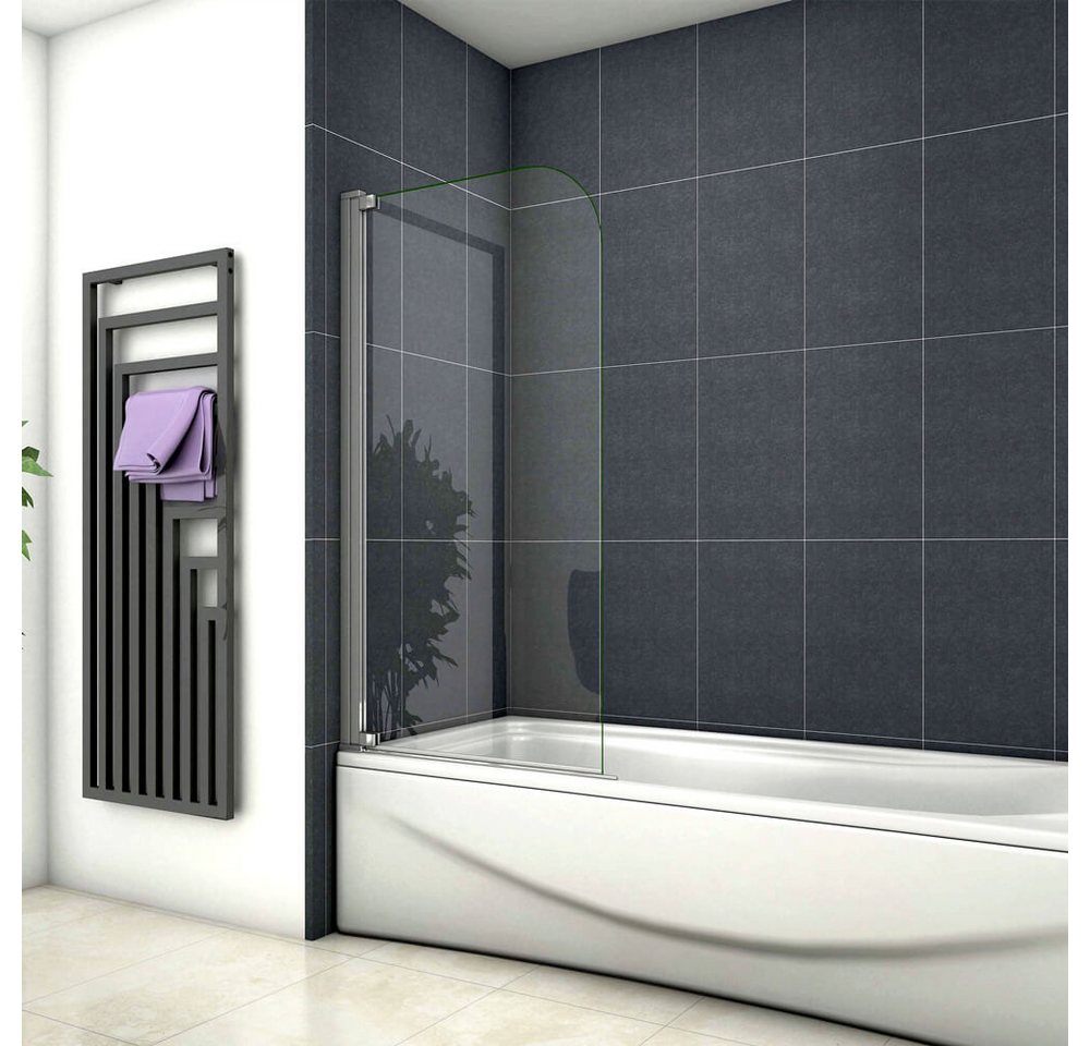 duschspa Badewannenaufsatz 8mm 80x140cm Drehwand auf Badewanne Duschabtrennung Badewannenaufsatz, Einscheibensicherheitsglas, Sicherheitsglas, (Set), Glas, Nano Glas von duschspa