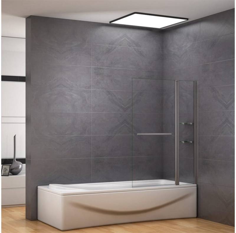 duschspa Badewannenaufsatz Badewannenaufsatz Glaswand auf Badewanne Duschkabine Duschwand, Einscheibensicherheitsglas, Sicherheitsglas, (Set), Glas von duschspa